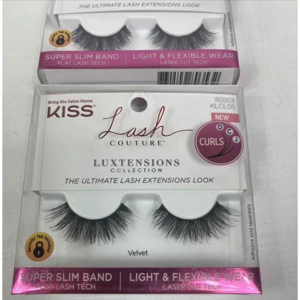 2 KISS Lash Couture Luxtensions Collection Curls Velvet Lashes 80353 KLCL05 NEW